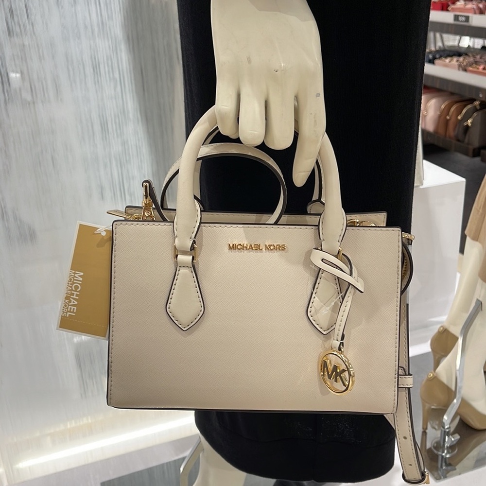 Michael Kors Sheila Small Center Zip Satchel Shoulder Crossbody Bag Non Leather - Picture 9 of 16